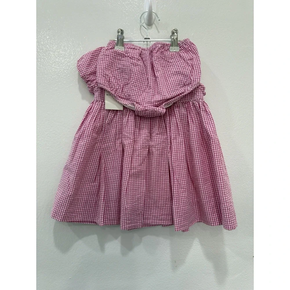 Ralph Lauren Baby Girls Pink Gingham Dress & Bloomers Set – Size 6 -9 Mths – NWT